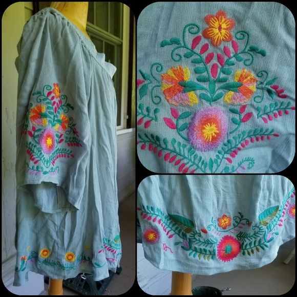 A Beautiful Soul Embroidered top PLUS SZ 14 16 - Picture 6 of 8